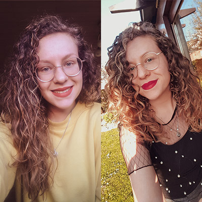 Photo de mes cheveux après la transition.