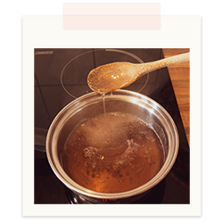 Photo du gel pendant la cuisson.